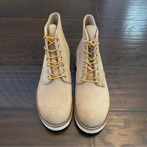 Red Wing Shoes Made In USA Men's Tan Genuine Upper Leather Boots Size 8